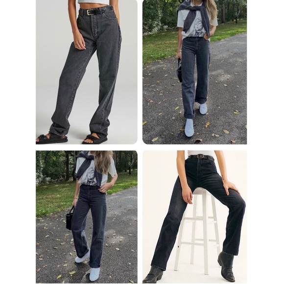 Rolla's Classic Straight High Rise Regular Fit Jeans in Vintage Black Size 27 - Picture 16 of 16